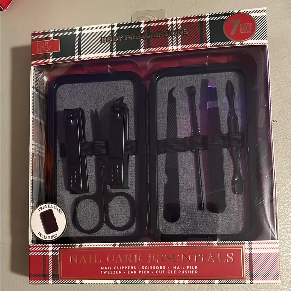 7 Pieces Set and Case Body Prescriptions Nail Care Essentials Set for Men.